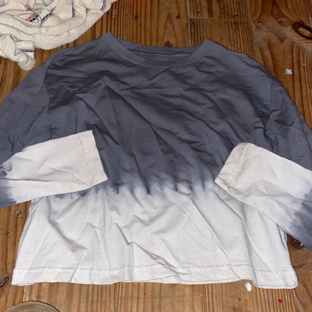 grey and white isa and ella long sleeve, size medium